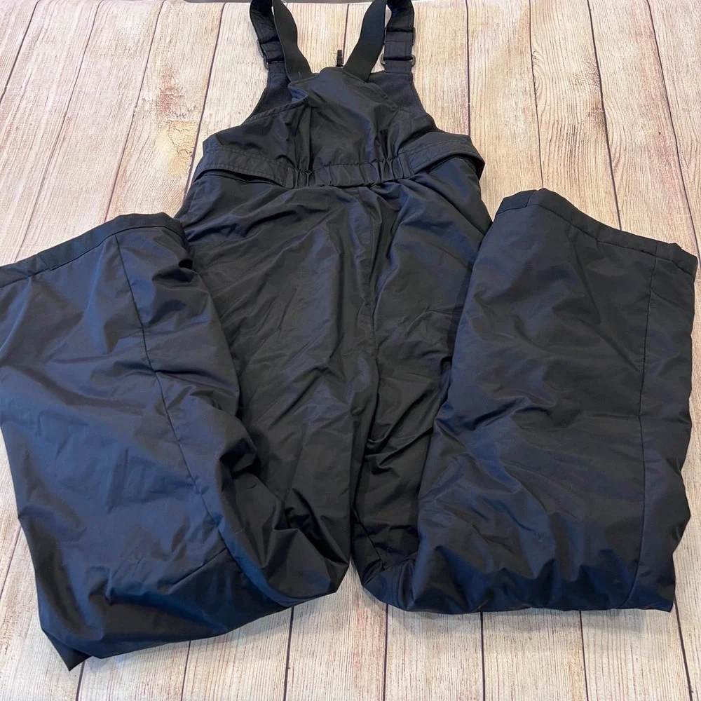 Columbia Kids Black Outgrown Insulated Snow Bibs Ski Overalls Size Large